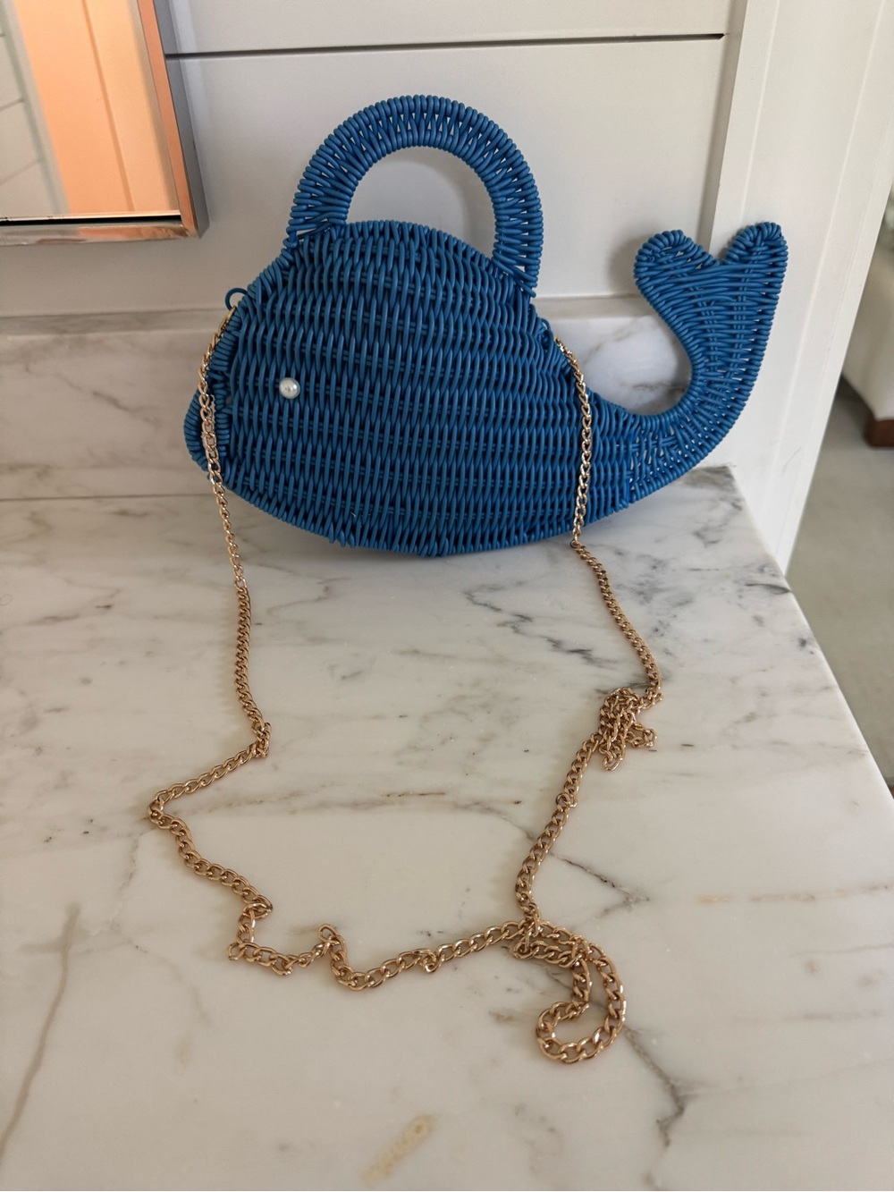 Wicker Fish Purse